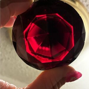 Faceted Red Gemstone Paperweight